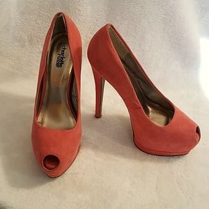 Orange Plataform heels
